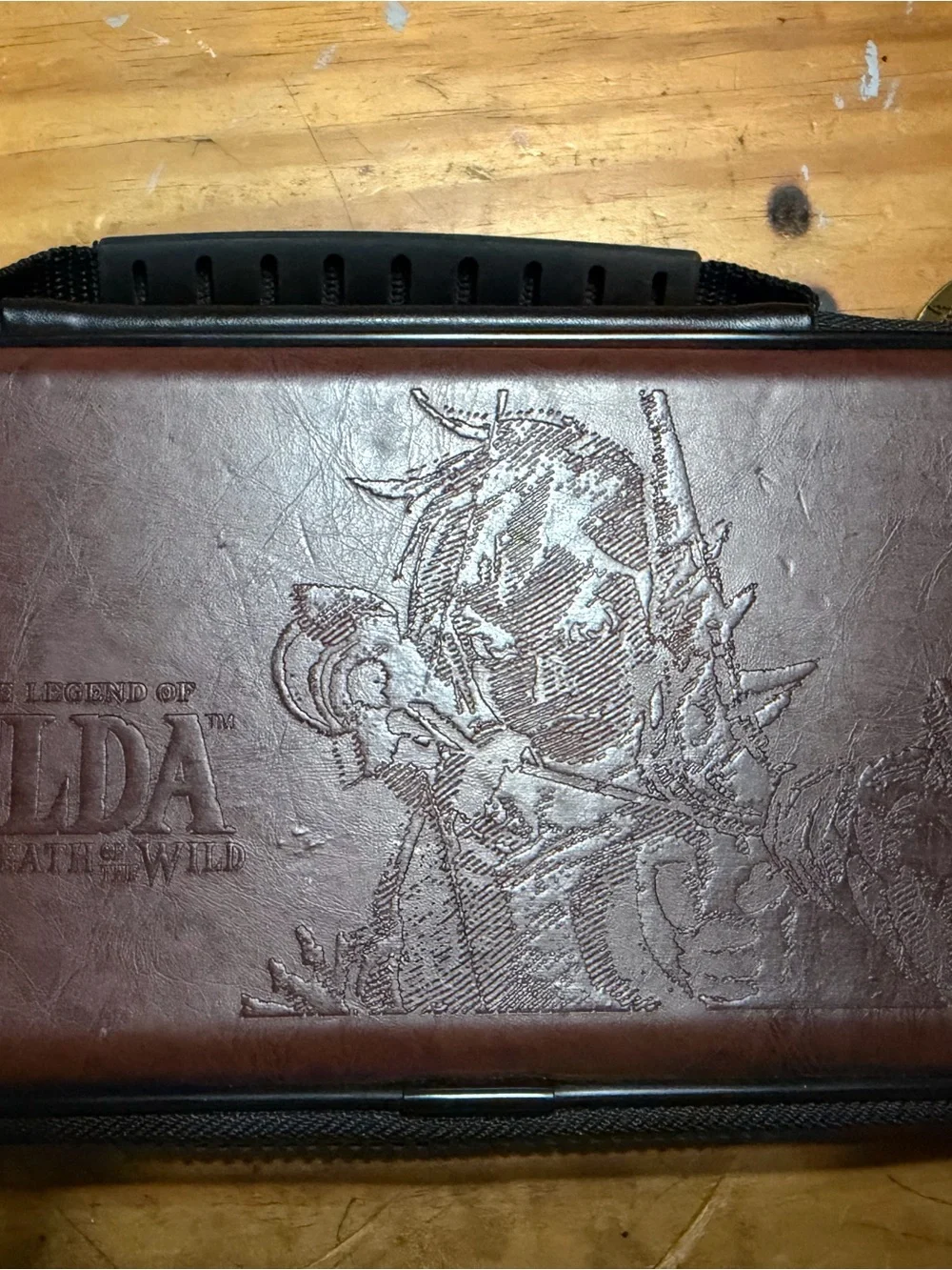 The Legend of Zelda Brown Embossed Carrying Case - Men Bags
